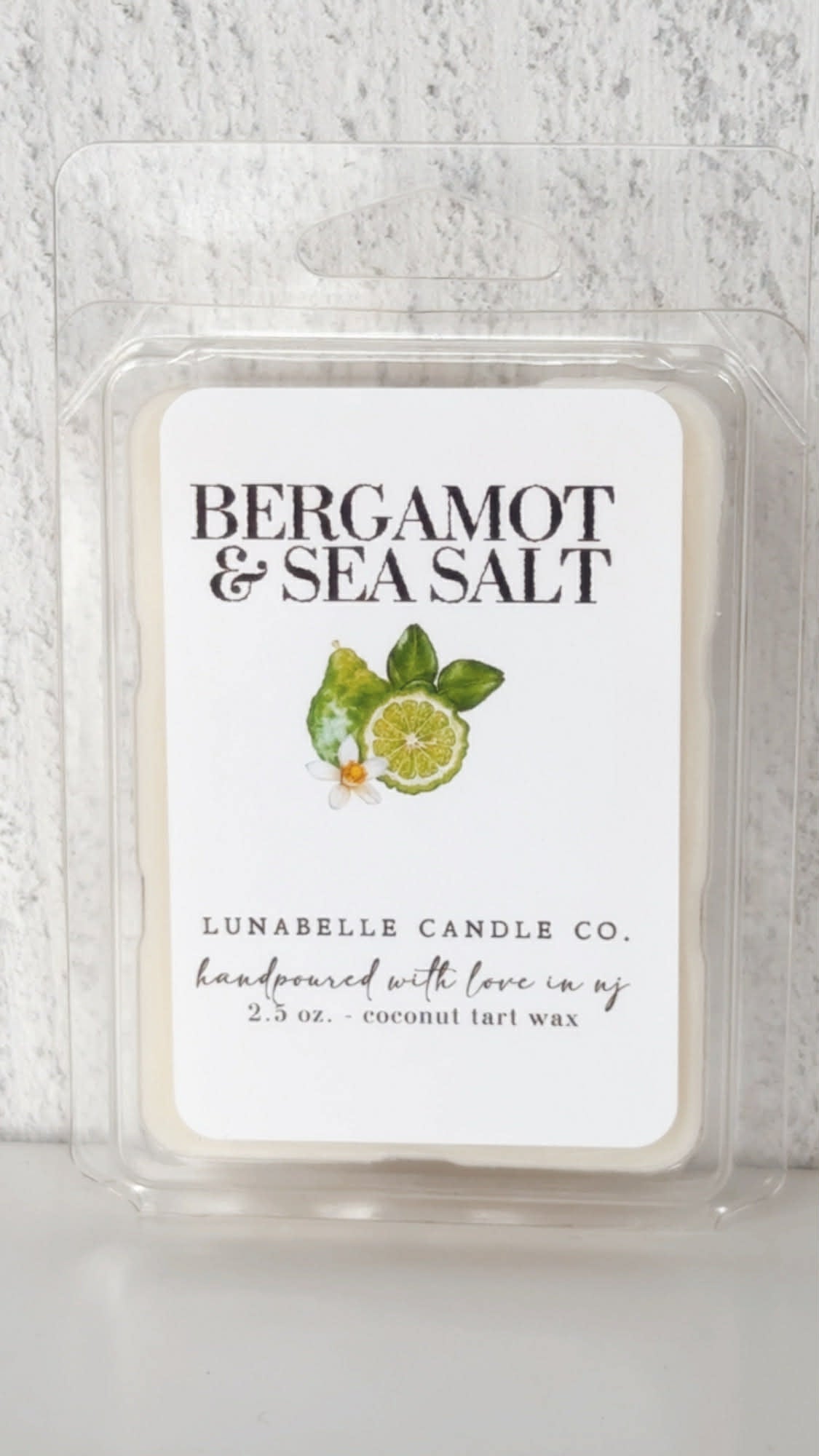 Bergamot & Sea Salt Candle | Coastal Scented Candle | Spa-Fresh Ocean & Citrus Fragrance | Hand-Poured Luxury Candle
