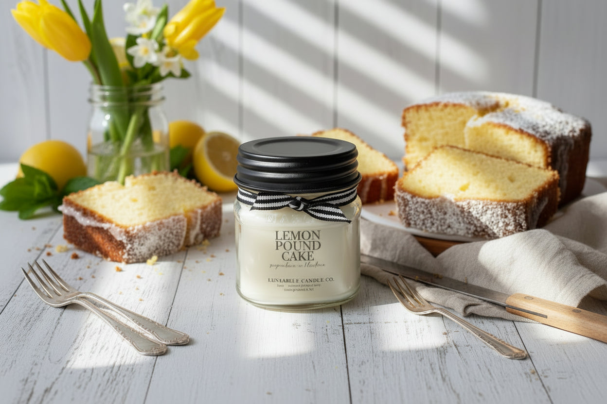 Lemon pound cake scented candle
