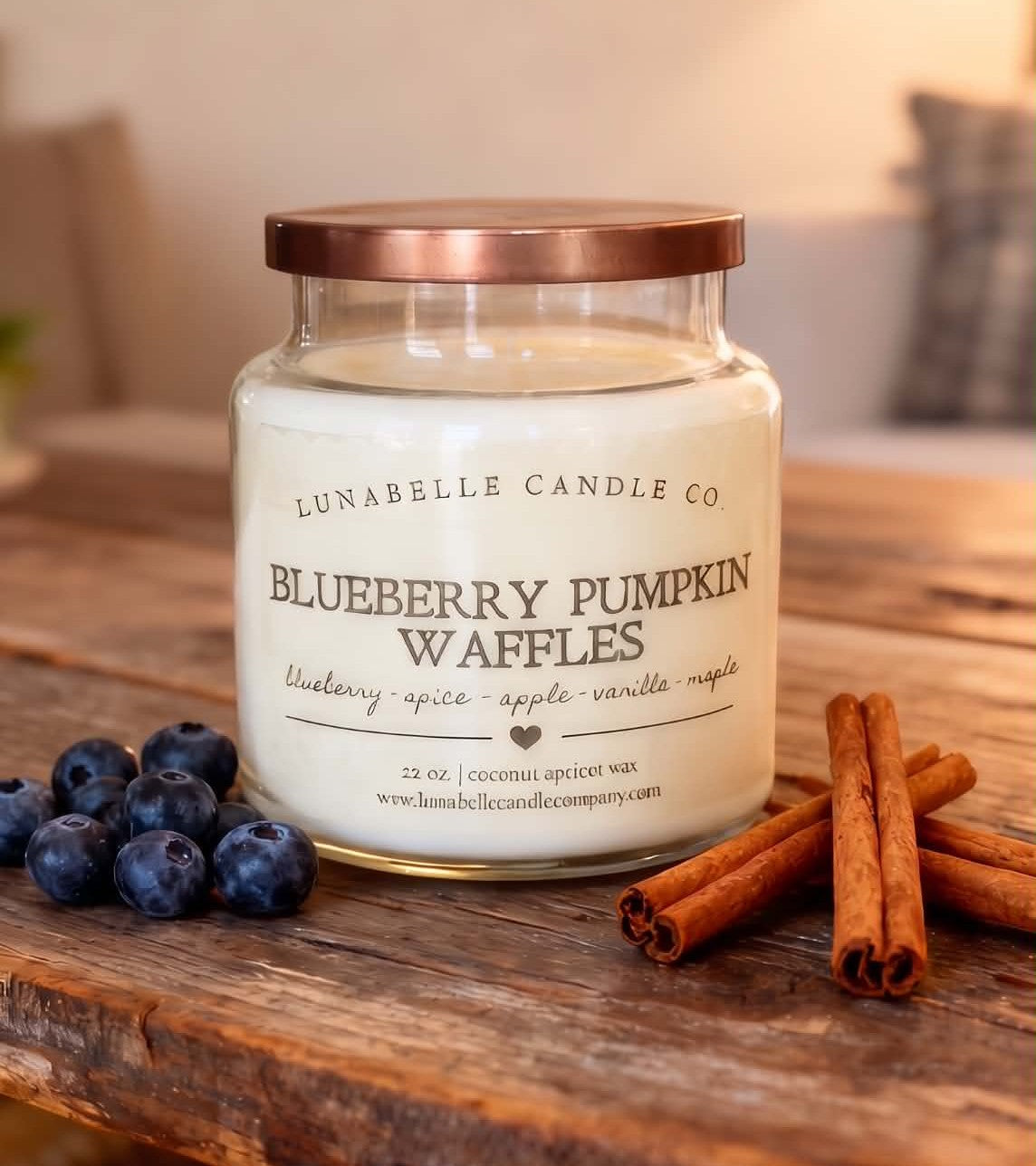 Fall Coconut Apricot Candles | 22 oz Large Apothecary Candle | Farmhouse Autumn Scent | Hand Poured | Choose Your Scent