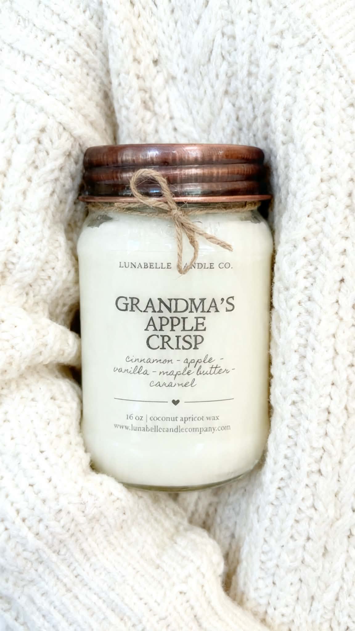 Fall Coconut Apricot Candles | 16 oz Mason Jar Candle | Farmhouse Autumn Scent | Hand Poured | Choose Your Scent