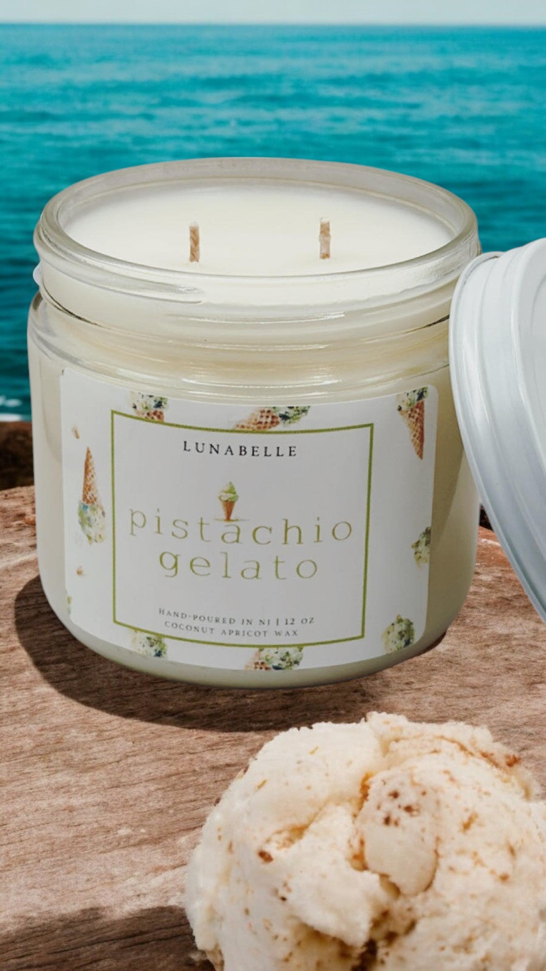 Pistachio Gelato, 12 oz. - LunabelleDesignUSA