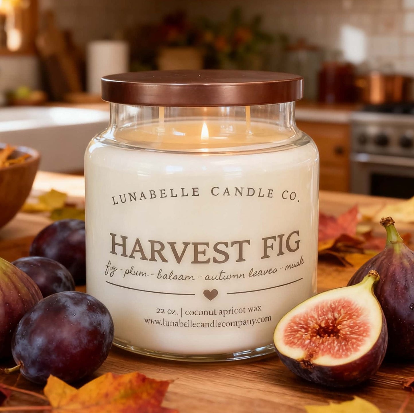 Fall Coconut Apricot Candles | 22 oz Large Apothecary Candle | Farmhouse Autumn Scent | Hand Poured | Choose Your Scent