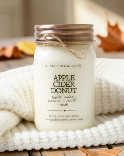 Fall Coconut Apricot Candles | 16 oz Mason Jar Candle | Farmhouse Autumn Scent | Hand Poured | Choose Your Scent