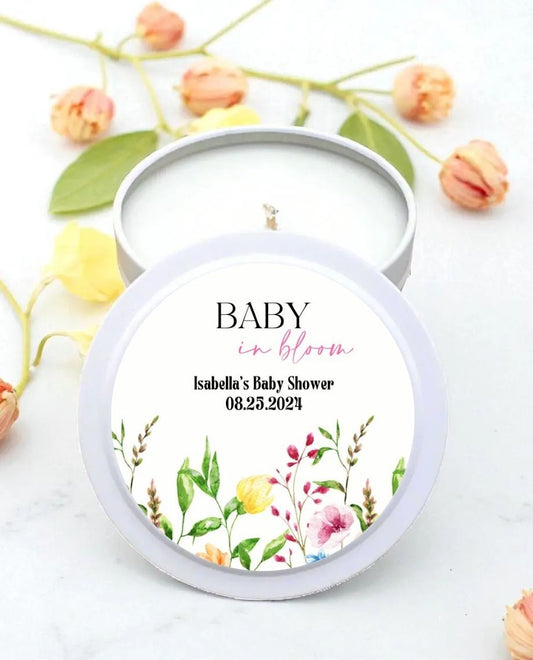 Baby in Bloom Baby Shower Bulk Candle Favor