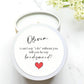 Will You Be My Bridesmaid Bridal Shower Bulk Candle Favors