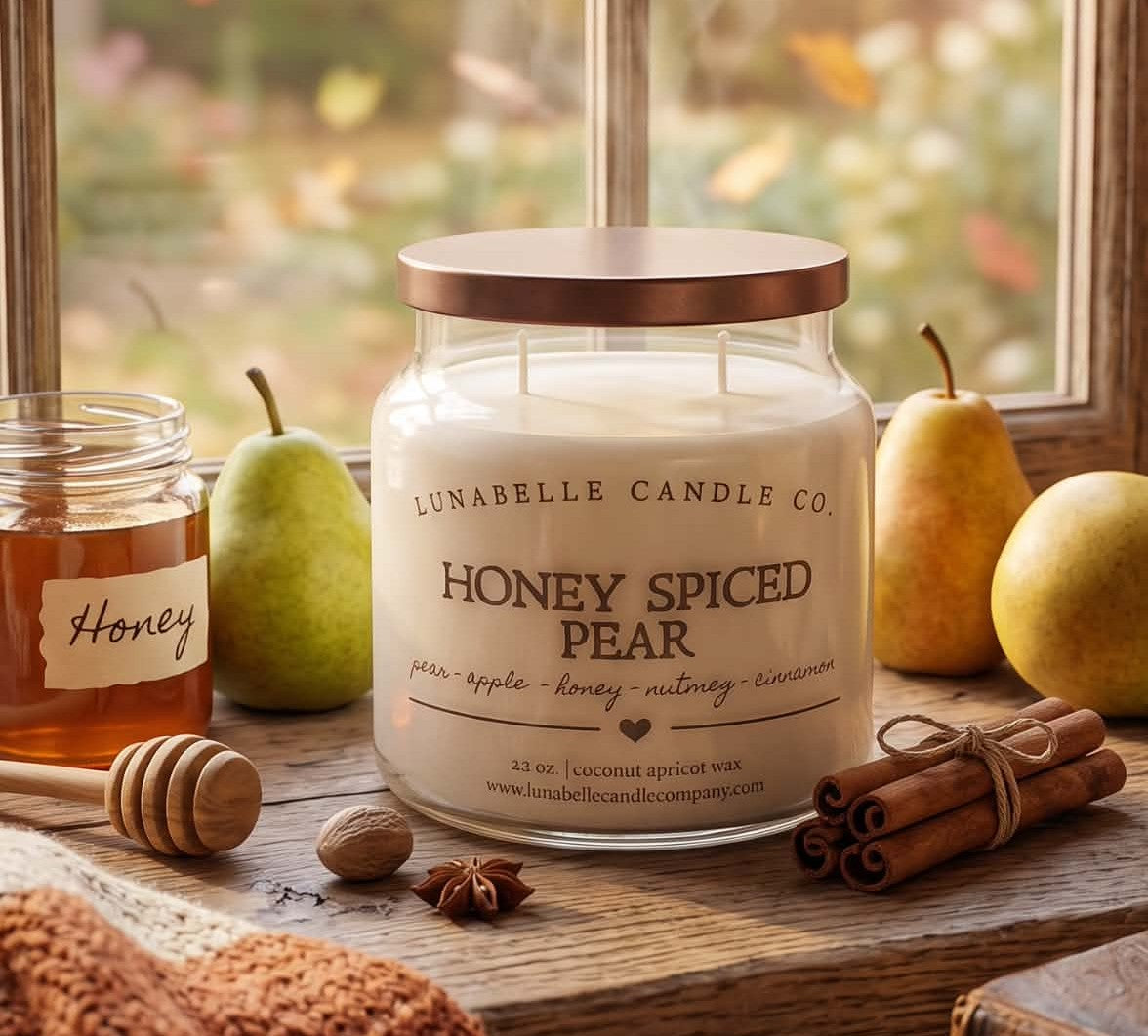 Fall Coconut Apricot Candles | 22 oz Large Apothecary Candle | Farmhouse Autumn Scent | Hand Poured | Choose Your Scent