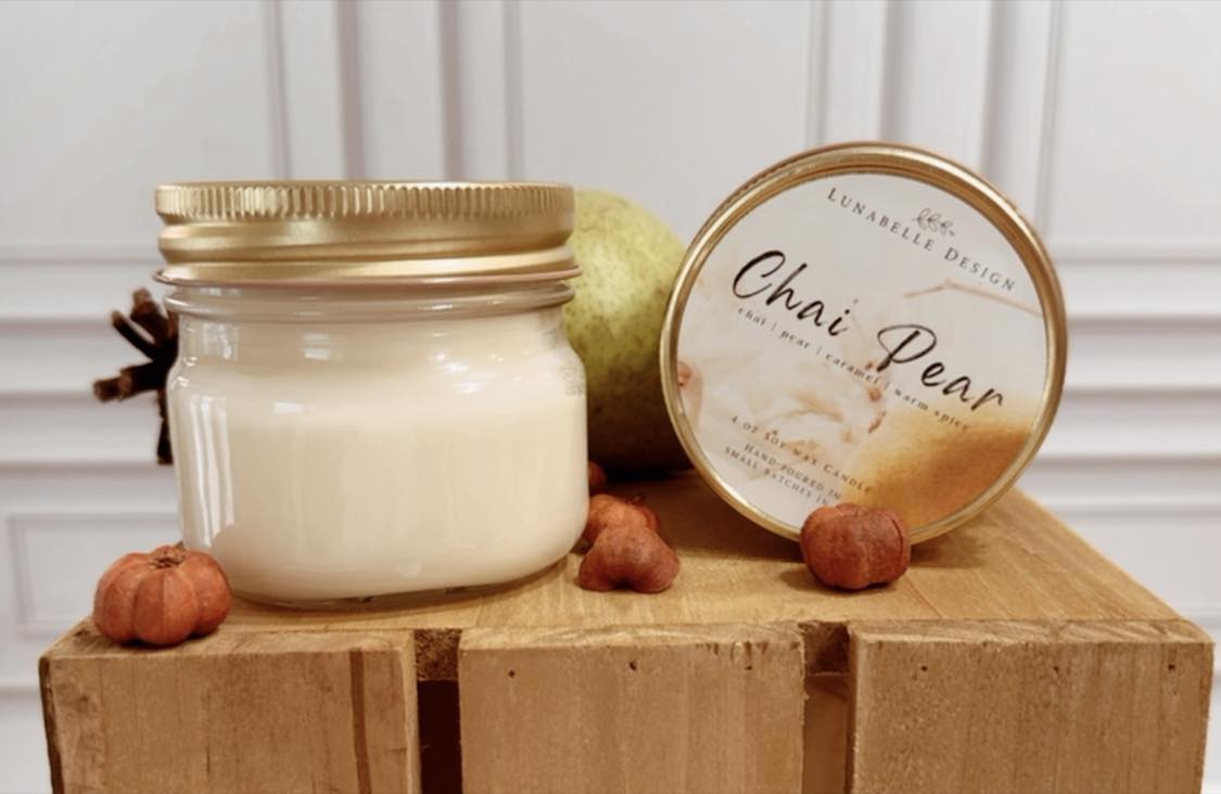 Chai Pear, 4 oz. jar - LunabelleDesignUSA
