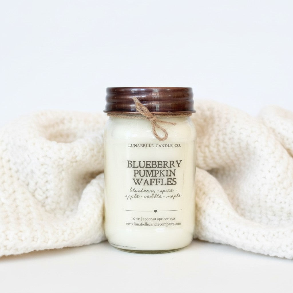 Fall Coconut Apricot Candles | 16 oz Mason Jar Candle | Farmhouse Autumn Scent | Hand Poured | Choose Your Scent