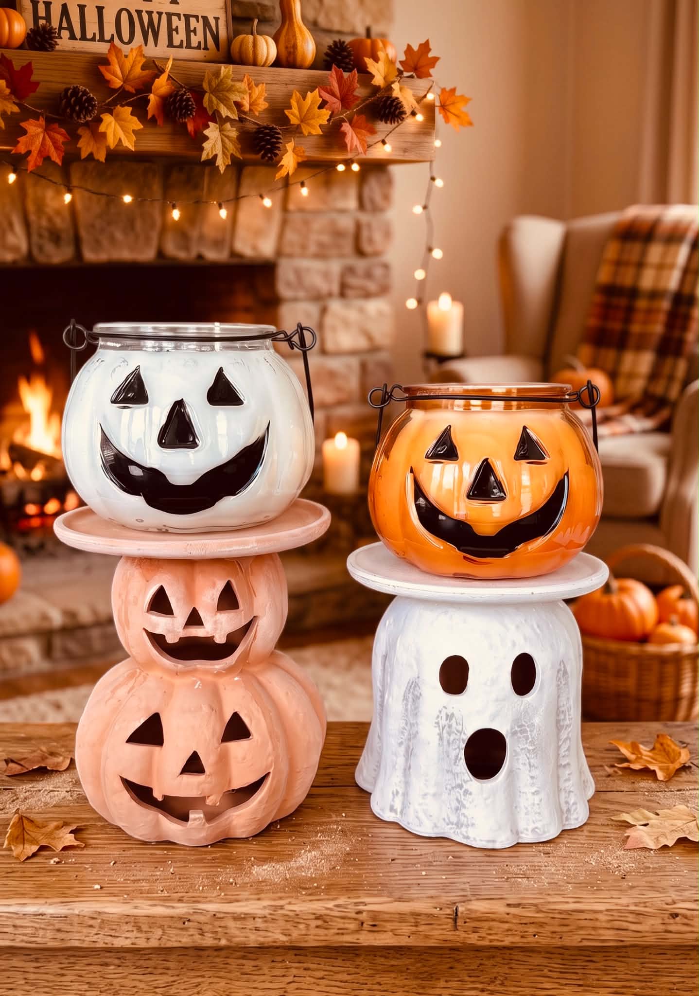 Jack O' Lantern Coconut Apricot Candle | 12 oz Halloween Candle | 2 Wick Halloween Autumn Fall Candle | Autumn Fall Decor | Fall Autumn Scents | Choose Your Scent | Choose Your Pumpkin