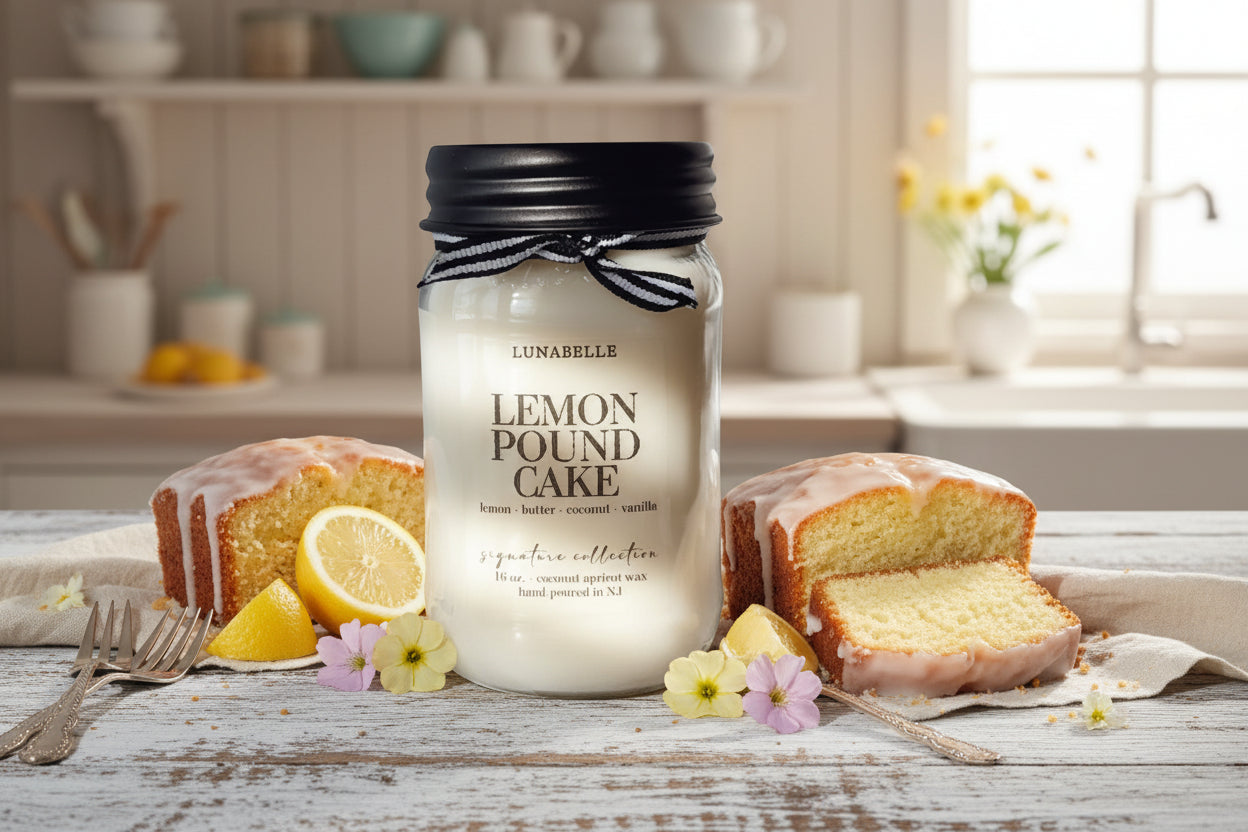 Lemon pound cake scented candle