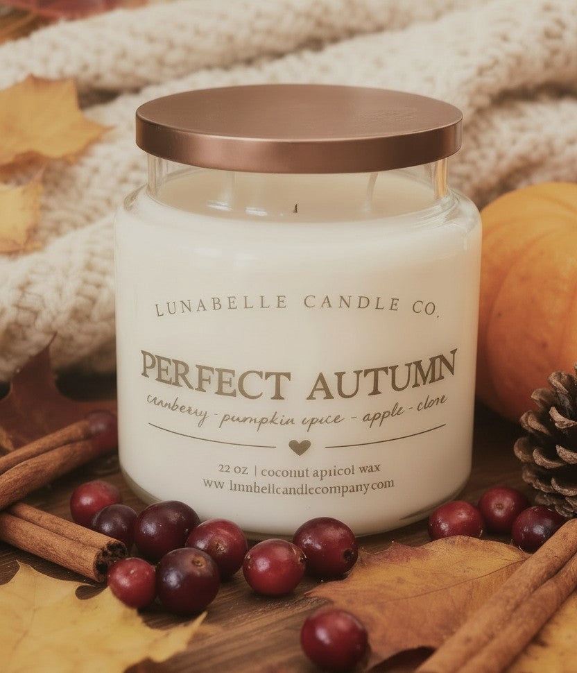 Fall Coconut Apricot Candles | 22 oz Large Apothecary Candle | Farmhouse Autumn Scent | Hand Poured | Choose Your Scent