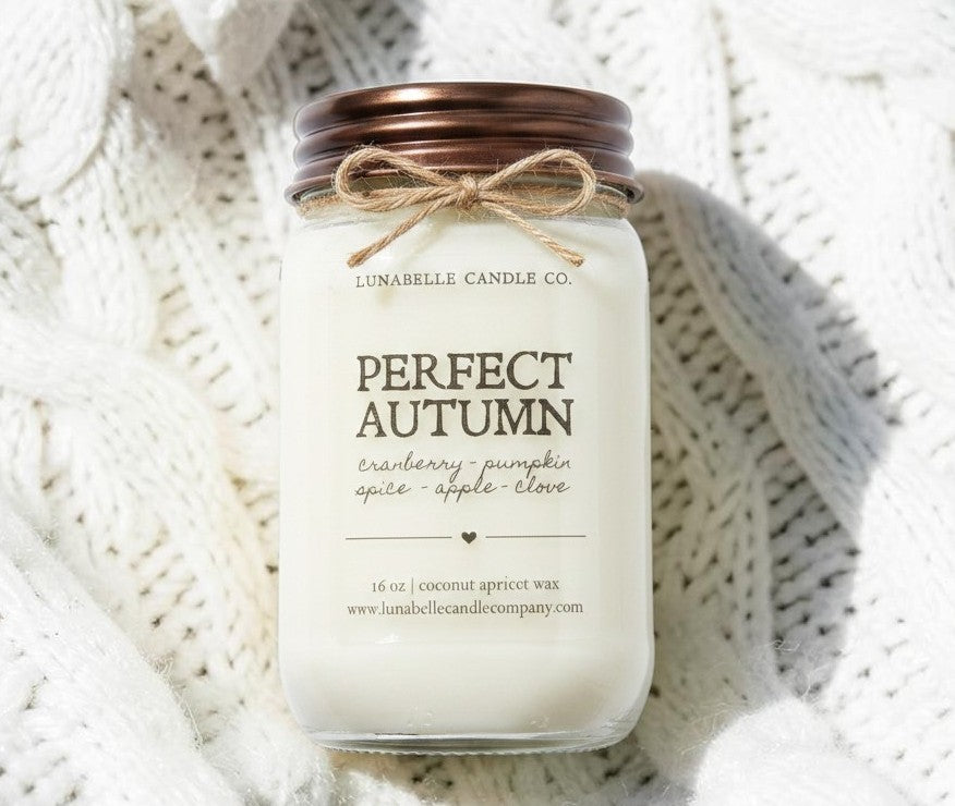 Fall Coconut Apricot Candles | 16 oz Mason Jar Candle | Farmhouse Autumn Scent | Hand Poured | Choose Your Scent