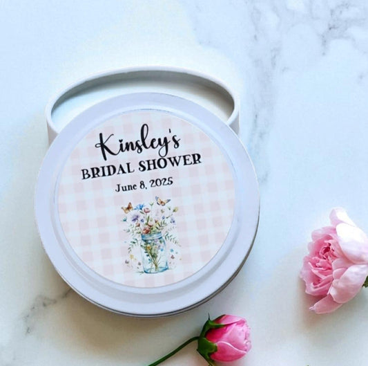 Rustic Wildflowers Bridal Shower Bulk Candle Favor